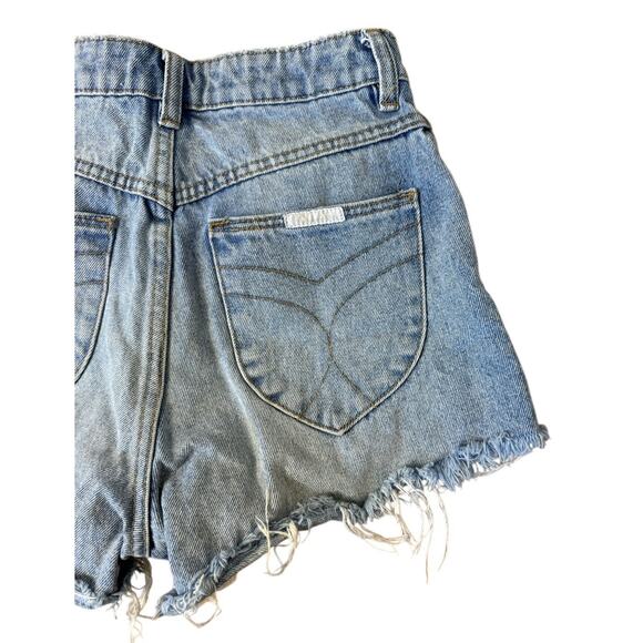 ROLLA’S Dusters High Rise Slim Cut Off Jean Shorts G’Day Mate Aussie 5 Size 23 - Picture 7 of 8